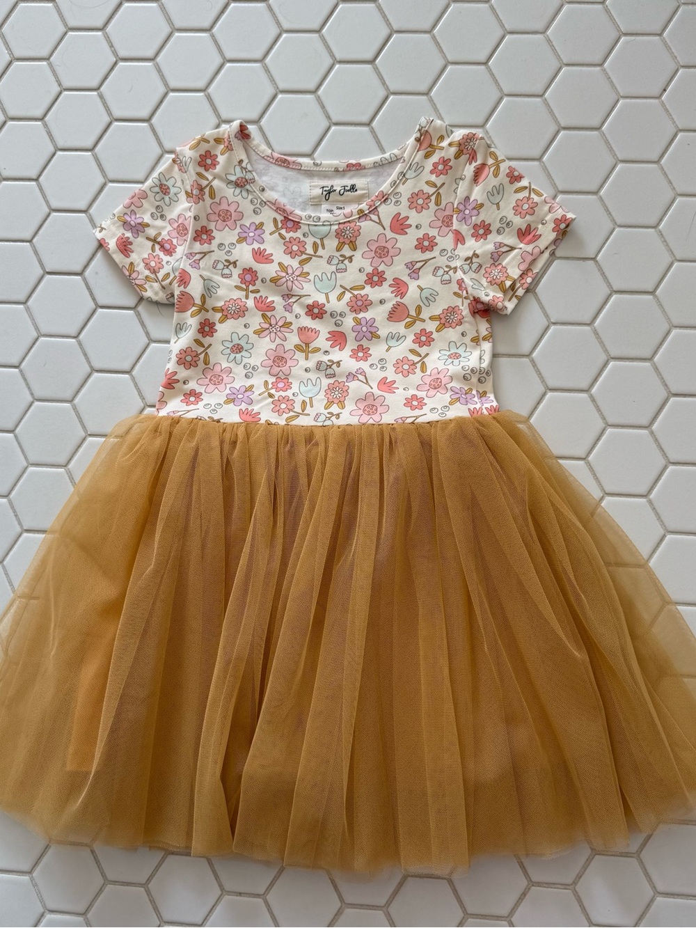 Taylor Joelle tulle and floral dress